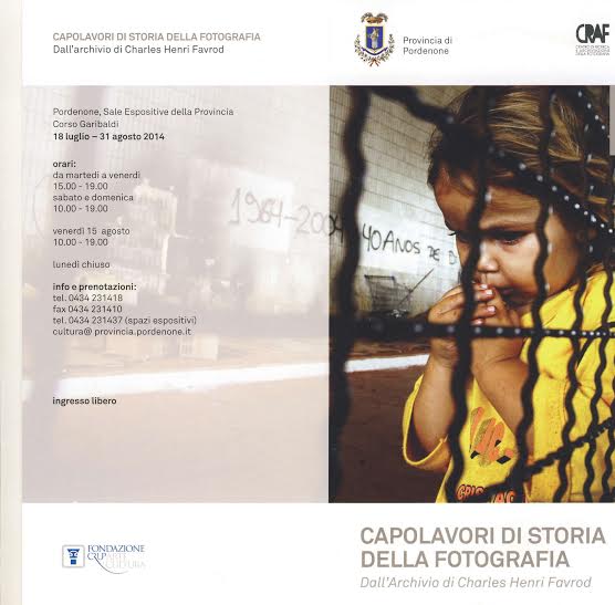 Ivaldo Cavalcante e Sebasti?o Salgado participam em "Obras-primas da Hist?ria da Fotografia" exposi??o em Pordenone at? 31 de agosto.(It?lia)