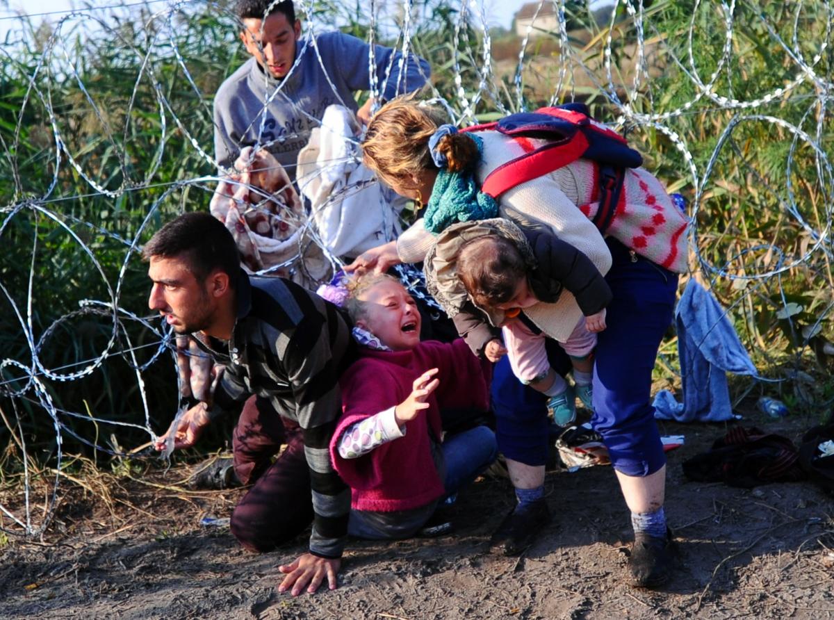 Migrant crise na Europa.Foto:Attila KISBENEDEK / AFP / Getty Images)