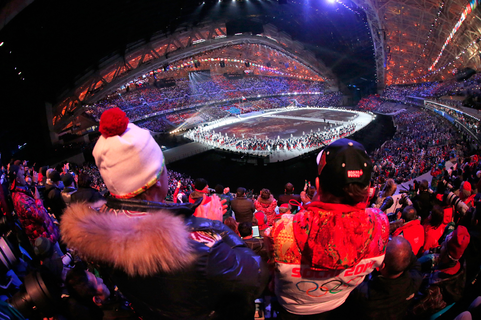 2014 Jogos Ol?mpicos de Inverno em Sochi Cerim?nia de Abertura .Foto:ANATOLY Maltsev / EPA)