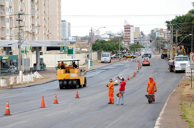 Obras para invers?o do tr?fego avan?am em Taguatinga.Foto: D?nio Sim?es