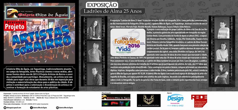 Ladres de Alma - 25 anos.Dia 06 de agosto.Local:Cnf 01 Edf Praiamar Loja 12..Sandu Norte.Galeria olho de guia.