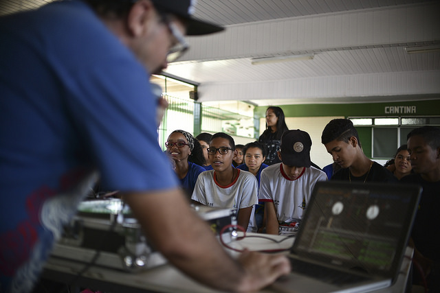 Coletivos oferecem oficinas do Periferia 360 em escolas pblicas do DF.Fotos:Andre Borges/Agncia Braslia