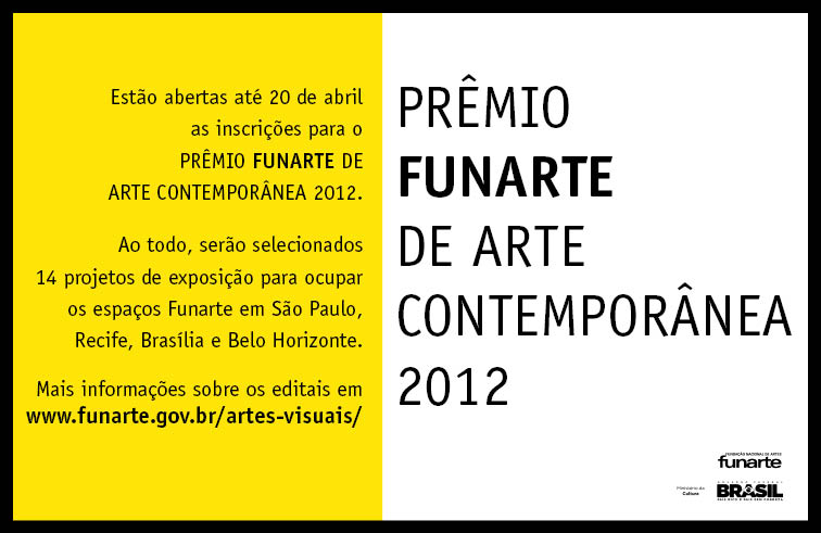 FUNARTE - ARTES VISUAIS - EDITAIS ABERTOS